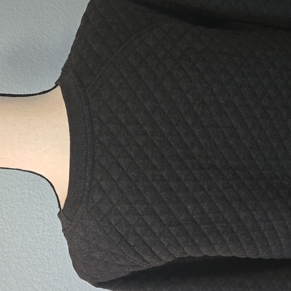 CNQR Knitwear Mens Quilted Sweatshirt In Black sz Large Streetwear Sportwear - Picture 7 of 13